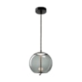 Pendente Led Quartzo 5W 3000K 300Lm Com Vidro Fume 28cm Bivolt GMH