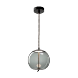 Pendente Led Quartzo 5W 3000K 300Lm Com Vidro Fume 28cm Bivolt GMH