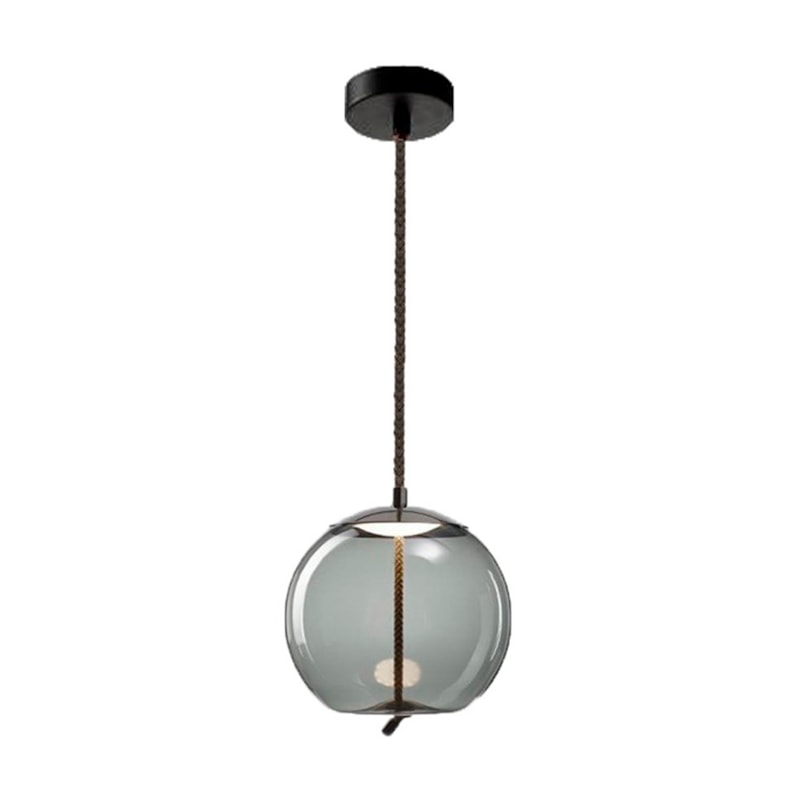 Pendente Led Quartzo 5W 3000K 300Lm Com Vidro Fume 28cm Bivolt GMH