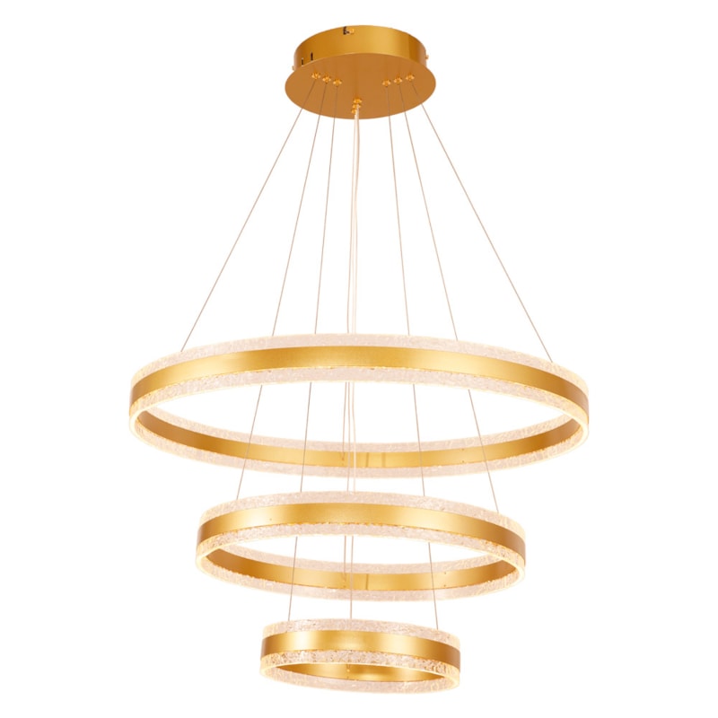 Pendente Led Ravenna 70w 3000k Branco Quente Dourado Eletrorastro