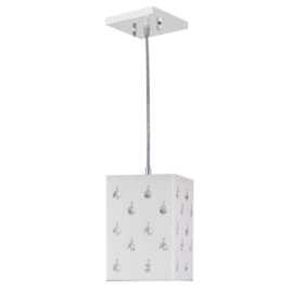 Pendente LED Renda Branco 10W Luz Branca 127V Bronzearte Pendente LED Renda Branco 10W Luz Branca 127V Bronzearte
