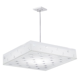 Pendente LED Renda Branco 20W Luz Branca 127V Bronzearte Pendente LED Renda Branco 20W Luz Branca 127V Bronzearte