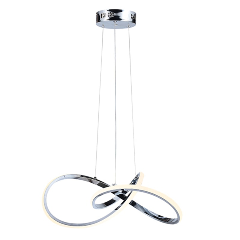 Pendente Led Toquio 30w 3000k Branco Quente 2400lm Cromado 40cm Bivolt Taschibra