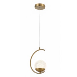 Pendente LED Wilkins 6W 3000K Branco Quente 480Lm Dourado Bivolt PT-9116 Astraled