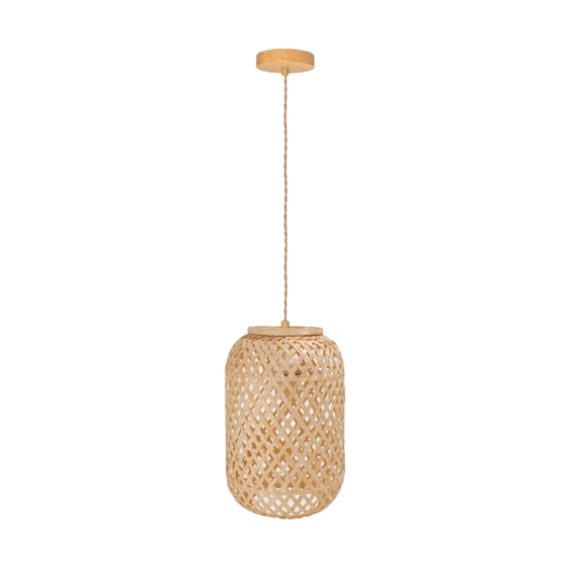 Pendente Lpb-002 Bambu Branco 19Cm 1 Lâmpada E27 Nitrolux
