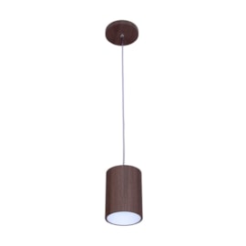 Pendente Mini Cilindro Imbuia Muller Pendente Mini Cilindro Imbuia Muller