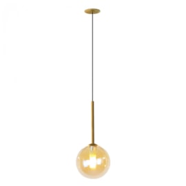 Pendente Orbit Dourado Com Globo Champagne 10Cm 1Xg9  Studioluce