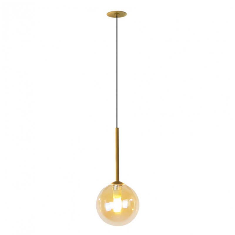 Pendente Orbit Dourado Com Globo Champagne 10Cm 1Xg9  Studioluce