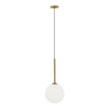 Pendente Orbit Dourado Com Globo Leitoso 23,5Cm 1Xg9 Studioluce