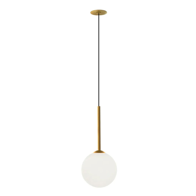 Pendente Orbit Dourado Com Globo Leitoso 23,5Cm 1Xg9 Studioluce