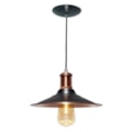 Pendente Orion Preto E Cobre 1 Lâmpadas E27 Utron