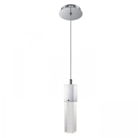 Pendente PE-015/1.6 Cromado Vidro Translucido Mais Luz Pendente PE-015/1.6 Cromado Vidro Translucido Mais Luz