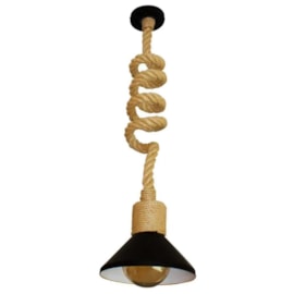 Pendente Sisal Leaf Preto e Branco Metaldomado Pendente Sisal Leaf Preto e Branco Metaldomado