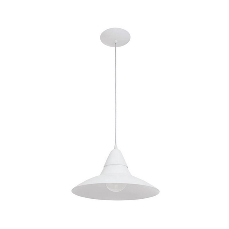 Pendente Space Branco 1 Lâmpada E27 Baxton