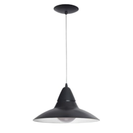Pendente Space Preto e Branco 1 Lâmpada E27 Baxton
