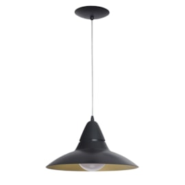 Pendente Space Preto e Dourado 1 Lâmpada E27 Baxton