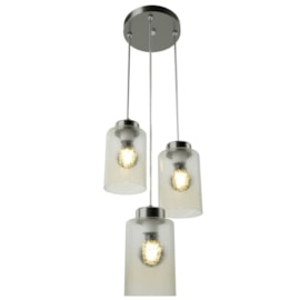Pendente Vetro Transparente 3 Lâmpadas Orluce Pendente Vetro Transparente 3 Lâmpadas Orluce