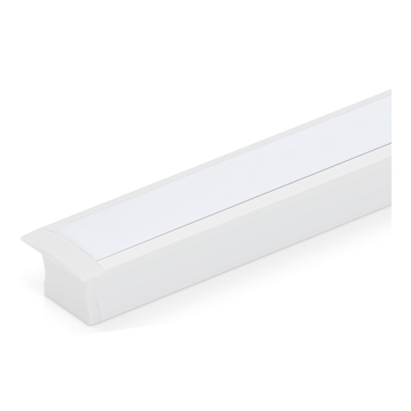 Perfil LED  Embutir 1M 9,6W 4000K 12v Branco Mister Led