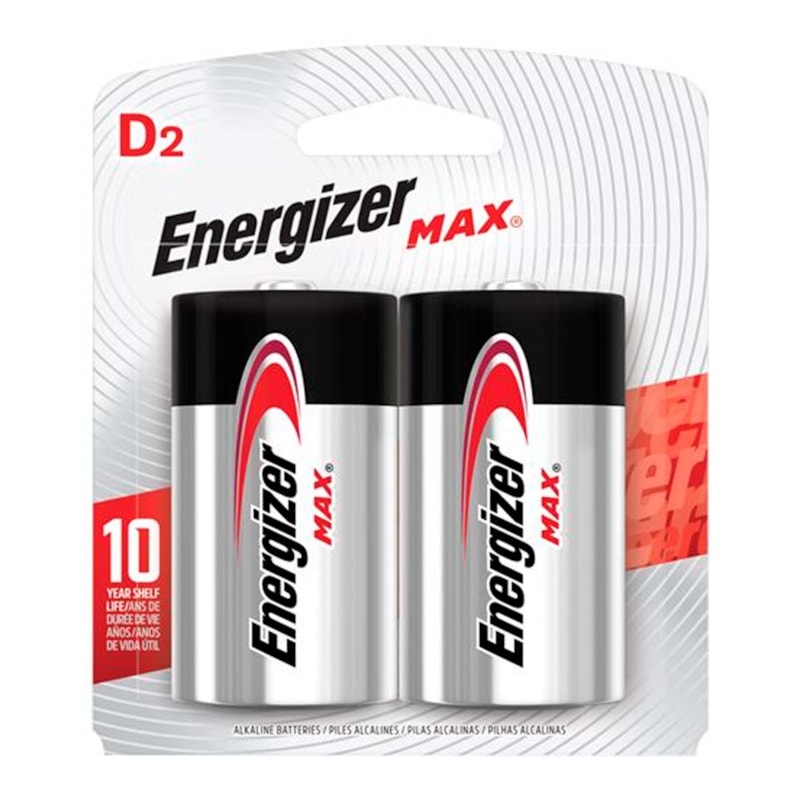 Pilha Alkaline Grande com 02 Energizer Max