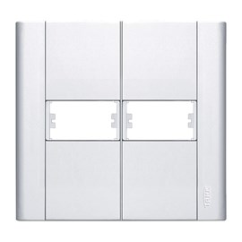 Placa 4x4 2 Módulos Branca Modulare Fame
