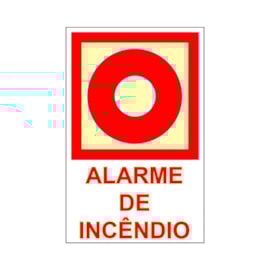 Placa Alarme de Incêndio Sinalize Placa Alarme de Incêndio Sinalize