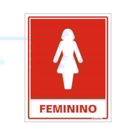 Placa Banheiro Feminino Sinalize Placa Banheiro Feminino Sinalize