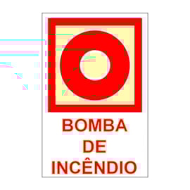 Placa Bomba de Incêndio Sinalize Placa Bomba de Incêndio Sinalize