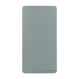 Placa Condulete Sleek 1” Cega Com Suporte Cinza Margirius