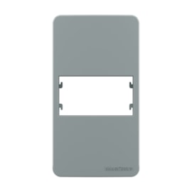 Placa Condulete Sleek 3/4 1 Posto Com Suporte Cinza Margirius