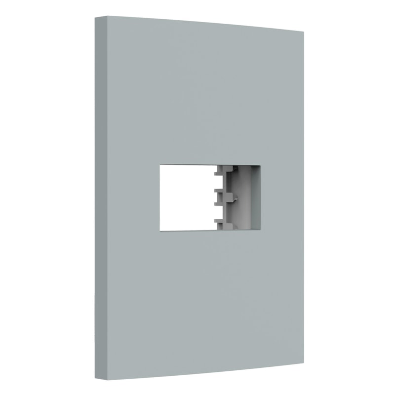 Placa Dubai 4X2 1 Modulo Com Suporte Gris Matte Enerbras