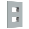 Placa Dubai 4X2 2 Modulos Separados Com Suporte Gris Matte Enerbras