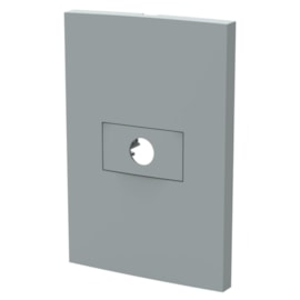 Placa Dubai 4X2 Saida De Fio Com Suporte Gris Matte Enerbras