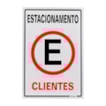 Placa "Estacionamento Clientes" 30x20Cm Sinalize