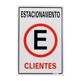 Placa "Estacionamento Clientes" 30x20Cm Sinalize