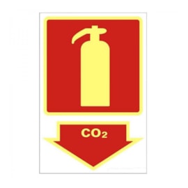 Placa Extintor CO2 Sinalize Placa Extintor CO2 Sinalize