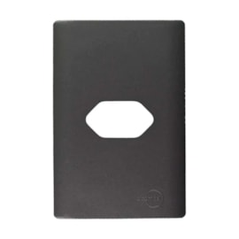 Placa Novara 4X2 1 Tomada Com Suporte Grafite Dicompel