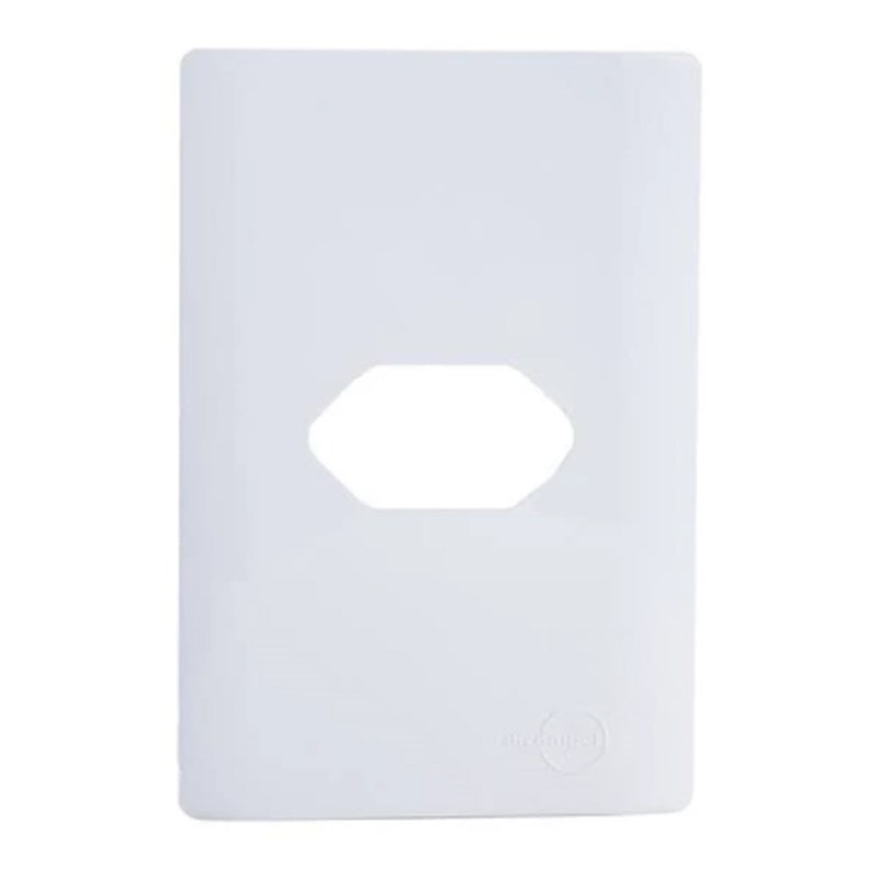 Placa Novara 4x2 1 Tomada Horizontal Com Suporte Branco Dicompel