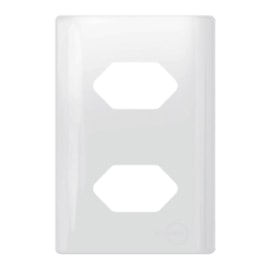 Placa Novara 4x2 2 Tomadas Com Suporte Branca Dicompel