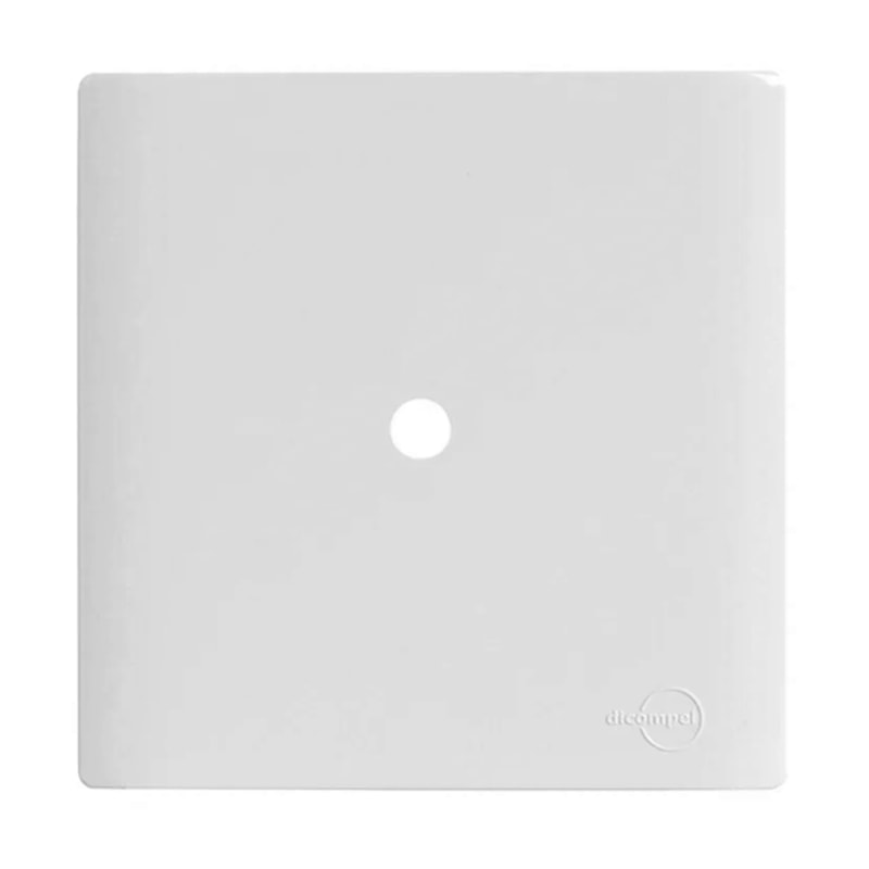 Placa Novara 4X4 Com Furo E Suporte Branca Dicompel