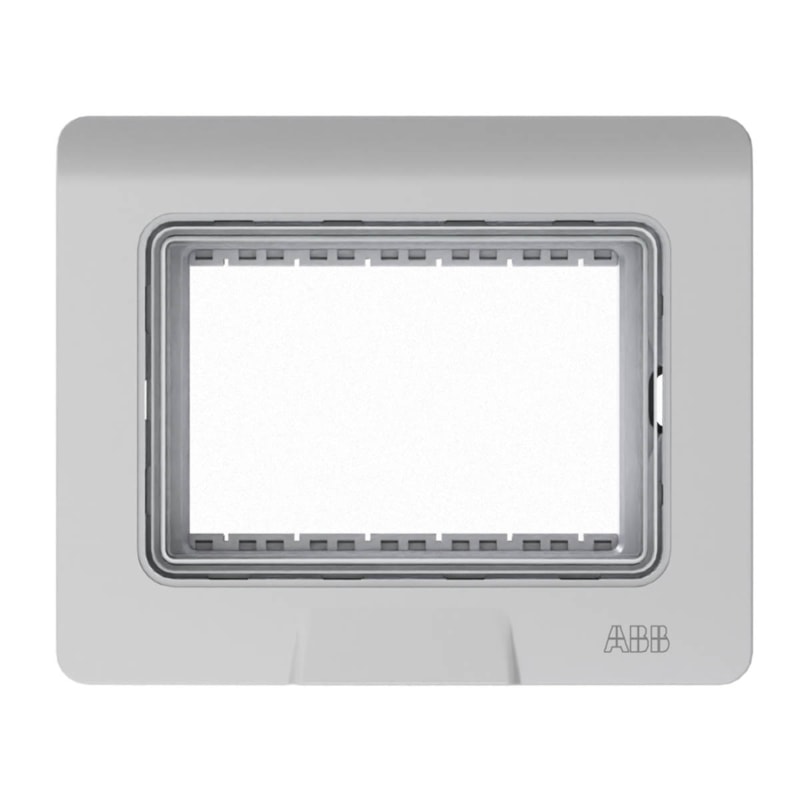 Placa Origen 4x2 3 Modulos Grafite IP55 Areas Umidas N0373.55 ABB