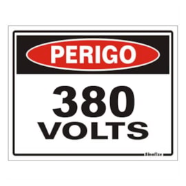 Placa Perigo 380V Sinalize Placa Perigo 380V Sinalize
