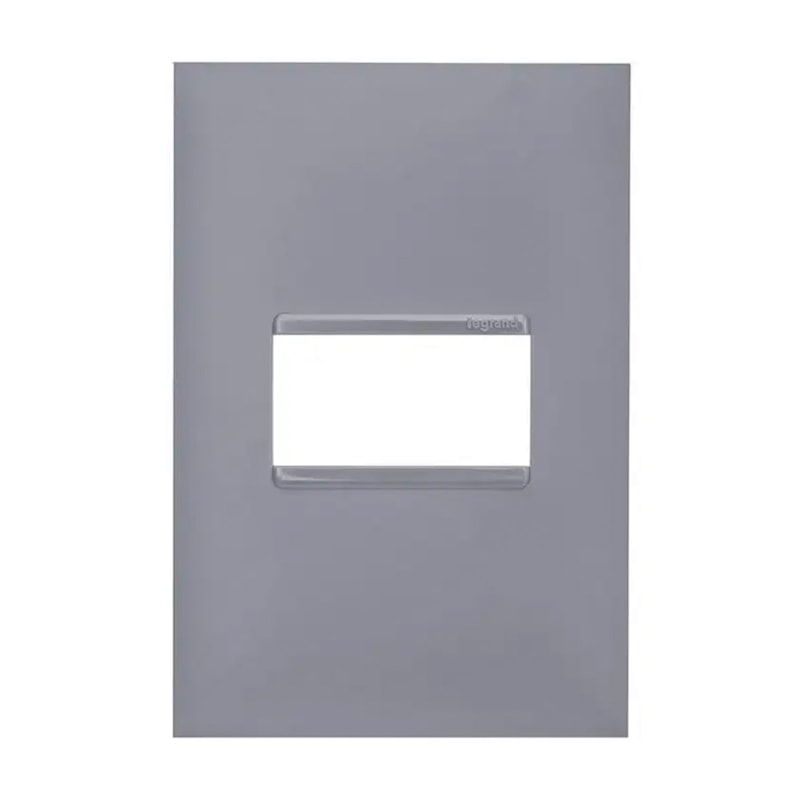 Placa Plus+ Cinza 4x2 1 Módulo Pial