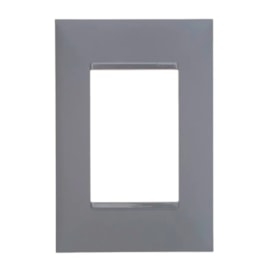 Placa Plus+ Cinza 4x2 3 Módulos Pial