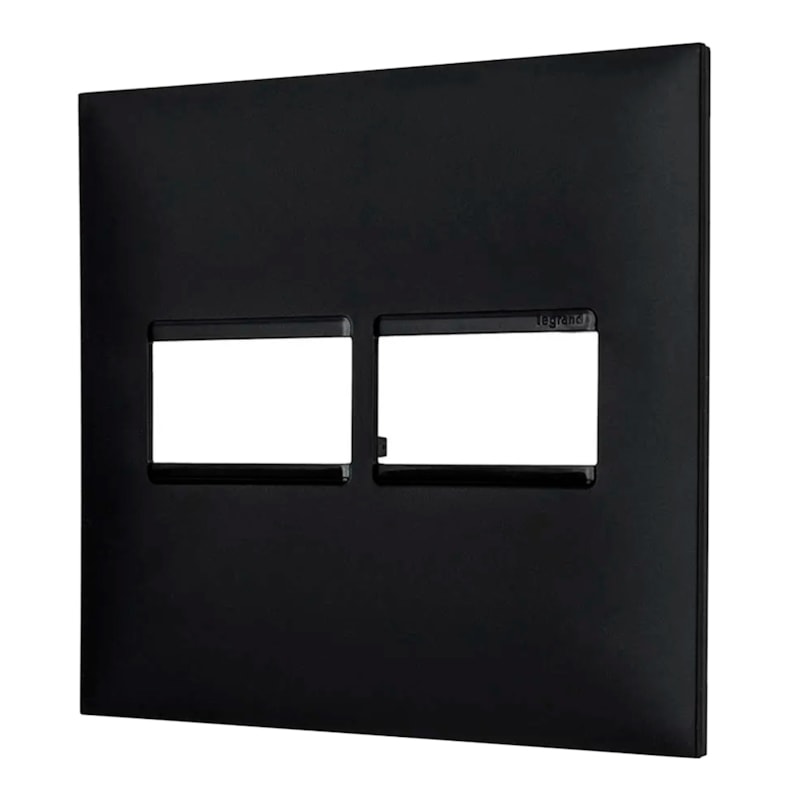 Placa Plus+ Preta 4x4 2 Módulos Pial