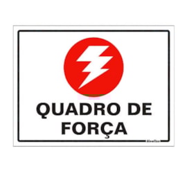 Placa "Quadro De Forca" 15X20Cm Sinalize