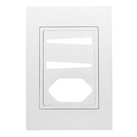 Placa Ravenna 4x2 2 Interruptores Branca + 1 Tomada Com Suporte Branco Dicompel