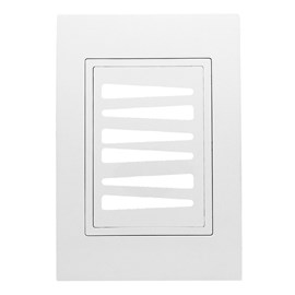 Placa Ravenna 4x2 6 Interruptores Com Suporte Branca Dicompel
