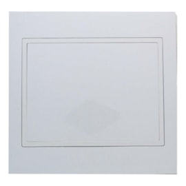 Placa Ravenna 4x4 Cega Com Suporte Branca Dicompel