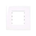 Placa Sleek Para Moveis 2 Módulos 80X80Mm Branca Margirius