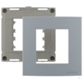 Placa Sleek Para Moveis 2 Modulos 80X80Mm Cinza Margirius